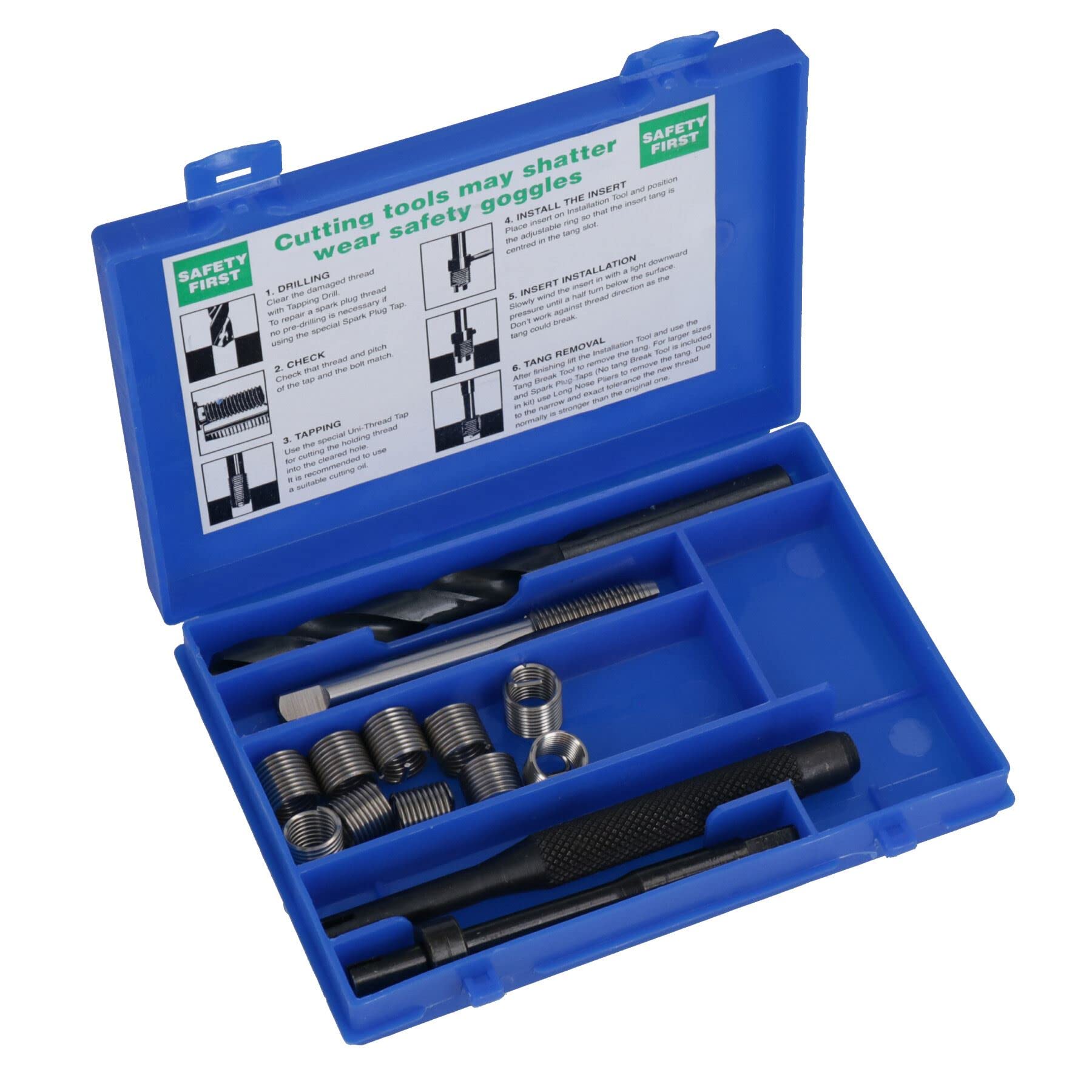 AB Tools-Unithread 7/16 cala x 18 BSF zestaw do naprawy gwintu zwojone gwinty zestaw 14 szt