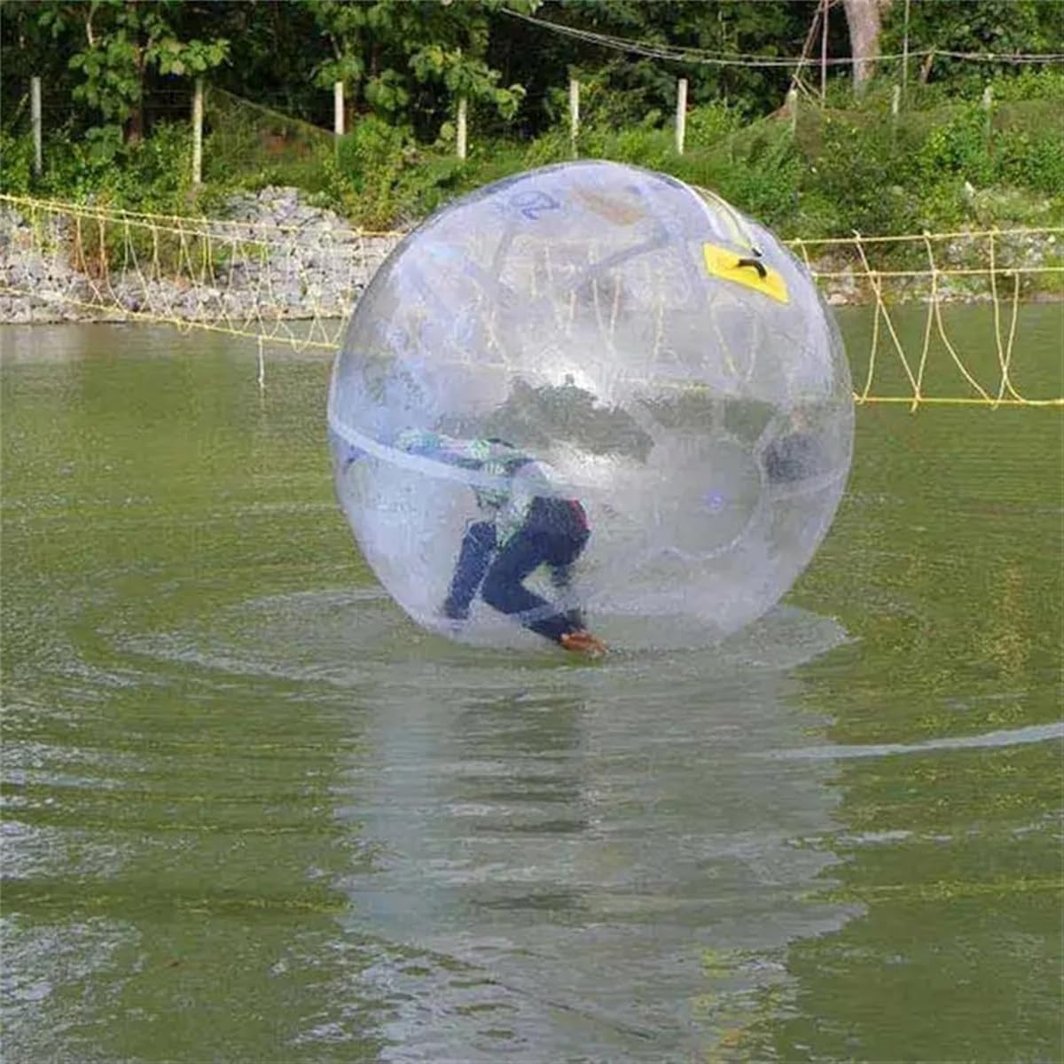 Palla da piscina in PVC - Palla da passeggio in acqua da 1,5/1,8/2/2,5 m con pompa ad aria elettrica, palla da passeggio trasparente in acqua, attrezzatura gonfiabile per l'intrattenimento,1.5m