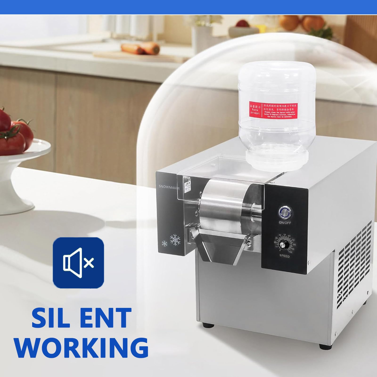 MáQuina EléCtrica AutomáTica para Raspar Hielo, Raspadora de Conos de Nieve, Capacidad de 176/275/374 LB/DíA, Fiestas, Food Trucks, Restaurantes y Tiendas de Té con Leche,176 lbs/Day
