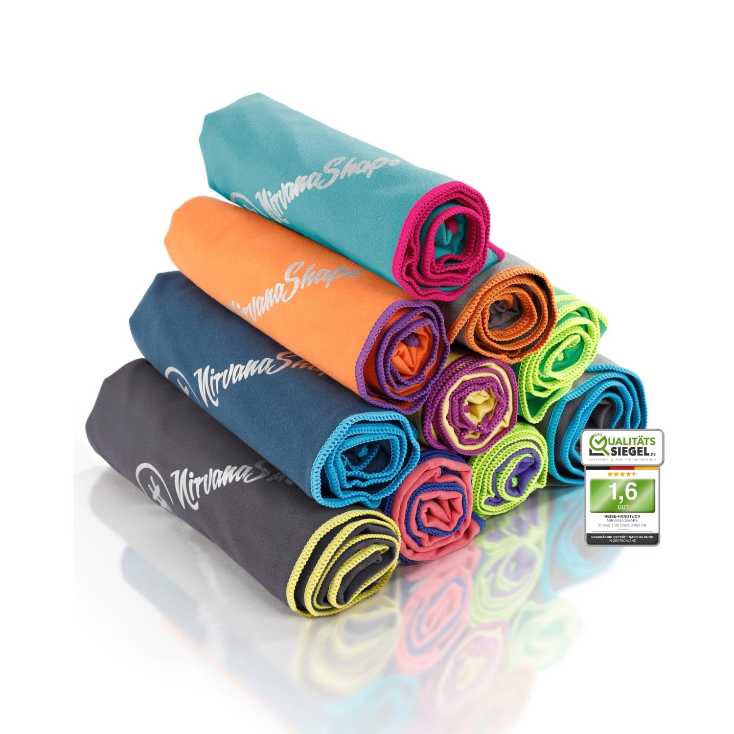 NirvanaShape Mikrofaser Handtuch - Reisehandtuch, Badetuch für Urlauber - kompakte, schnelltrocknende Microfaser Handtücher als Strandtuch, Sporthandtuch - für Reisen, Camping, Sport - 200 x 100 cm