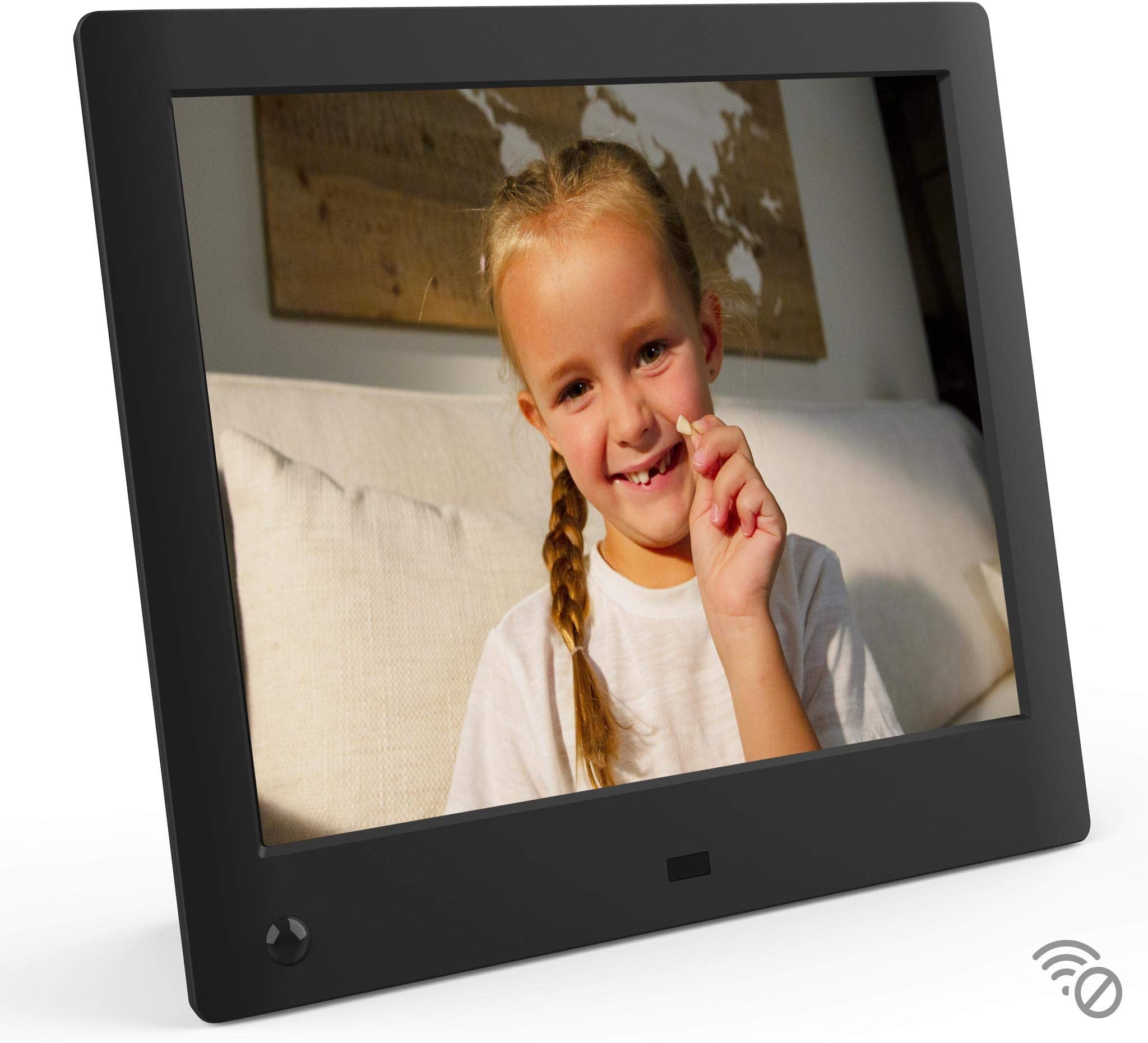 NIX Advance 8 Inch USB Digital Photo Frame - IPS Display, Auto-Rotate, Motion Sensor, Remote Control - Mix Photos and Videos in The Same Slideshow