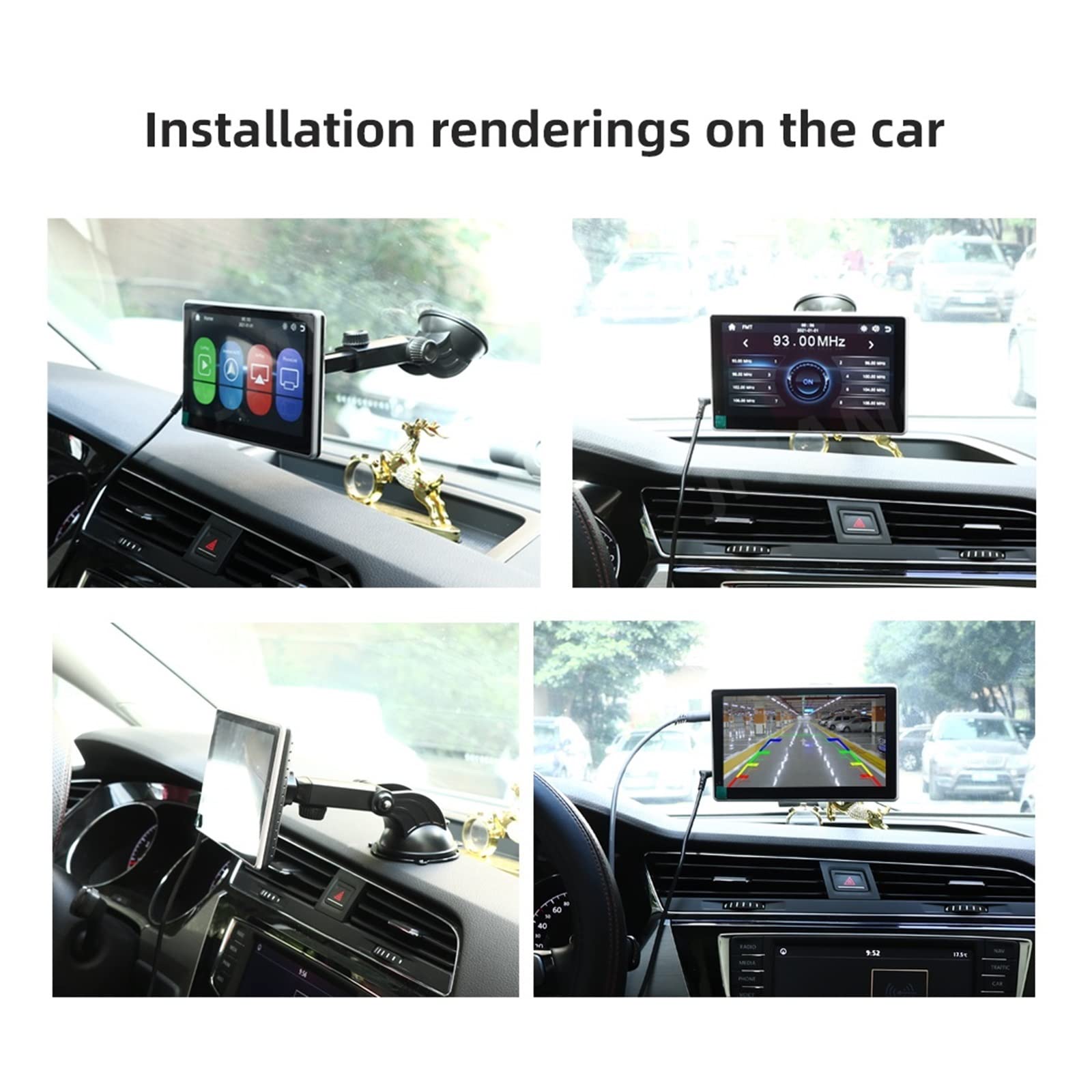 Nawigacja satelitarna Ekran dotykowy samochodowy przenośny bezprzewodowy do radia multimedialnego nawigacja Bluetooth Stereo(U7)