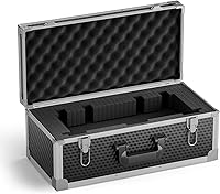 Vista 8 de Phenyx Pro Estuche de transporte de tamaño mediano, espuma precortada personalizable, construcción robusta de aleación de aluminio, adecuado
