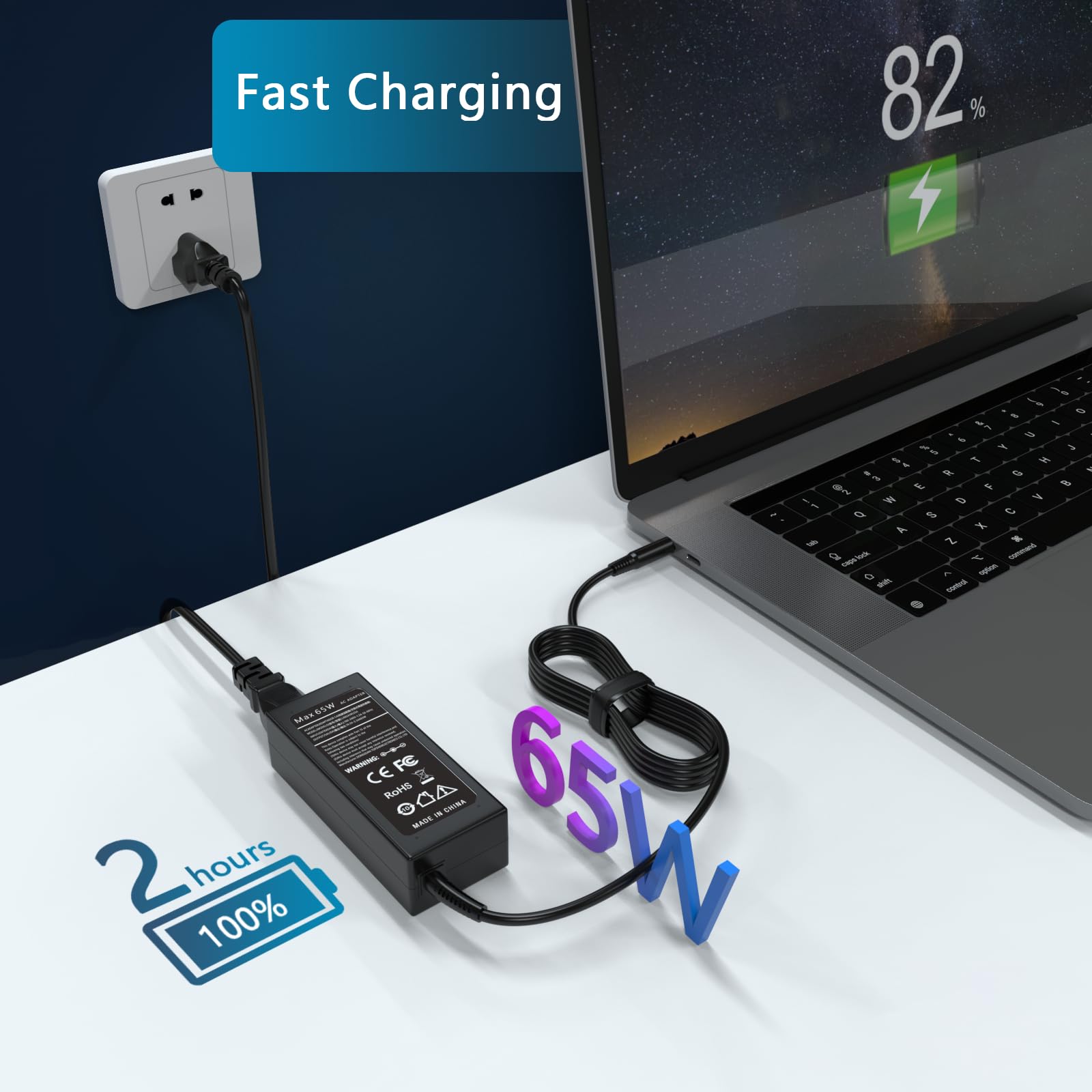 【美品】充電100% DELL Vostro5320 Win11Pro Amazon.com: GVKRLXZ 100W USB C PD3.0 Fast AI Laptop Charger