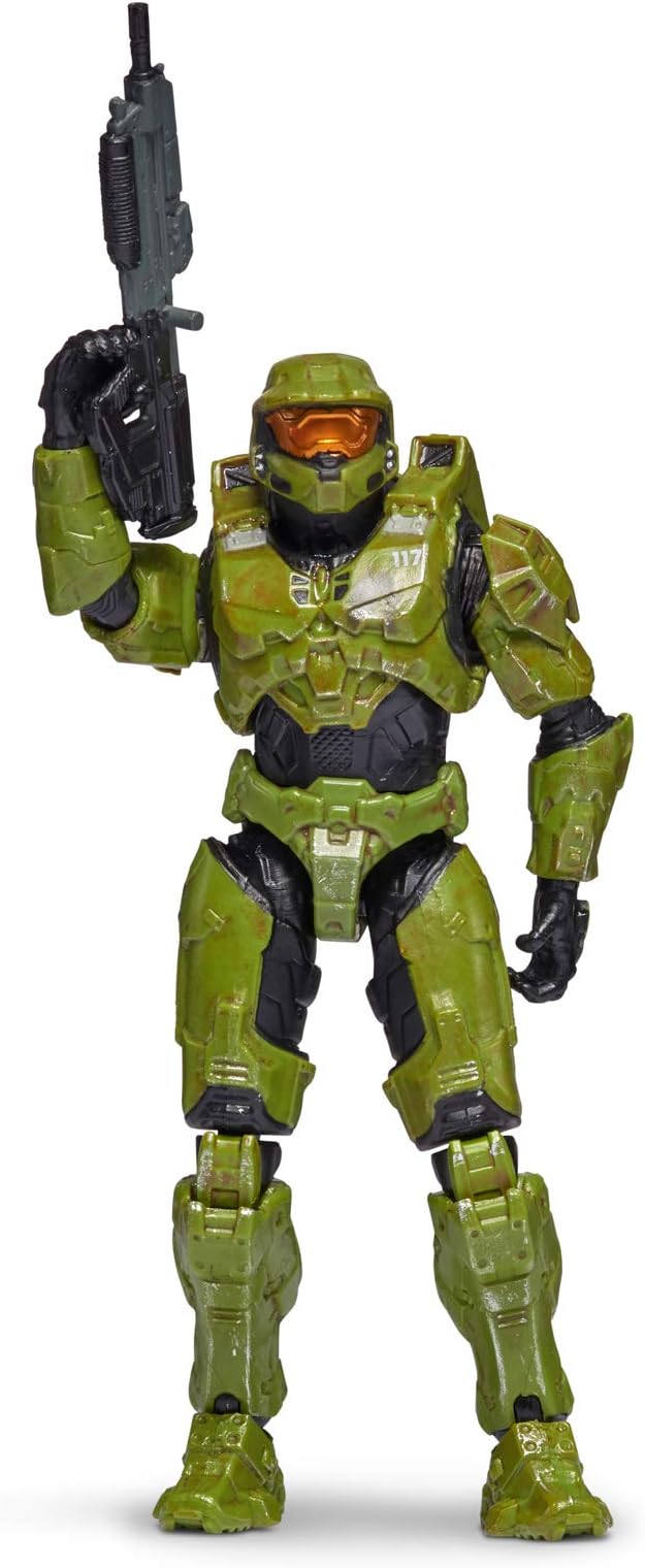 4" โWorld of Haloโ HLW0002 Master Chief with Assault Rifle