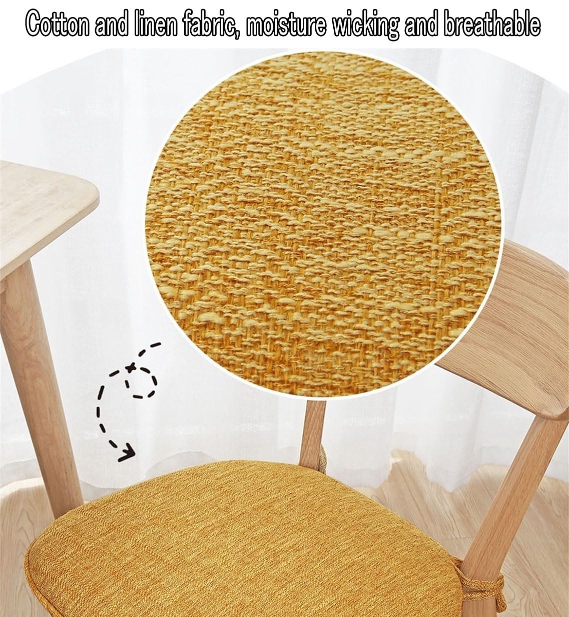 Cojines de Herradura para Silla de Comedor Asiento Cocina 41x43cm 4 Confezioni Colore Naranja Cojines Acolchados Perfecto para Muebles Comodidad y Estilo