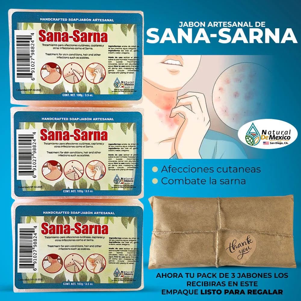 Sana Sarna Sana Sarna 3Pack Jabon de Barra Bar Soap