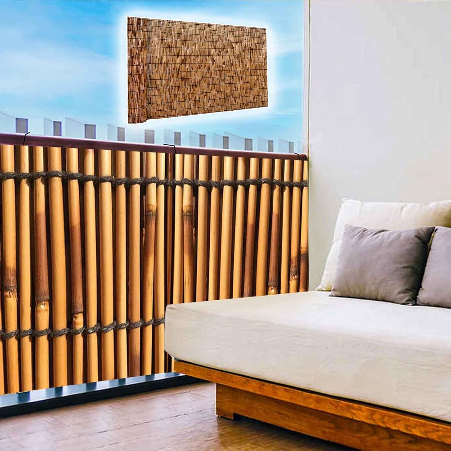 Balcony Reed Fencing Garden Privacy Fence EcoFriendly Reed