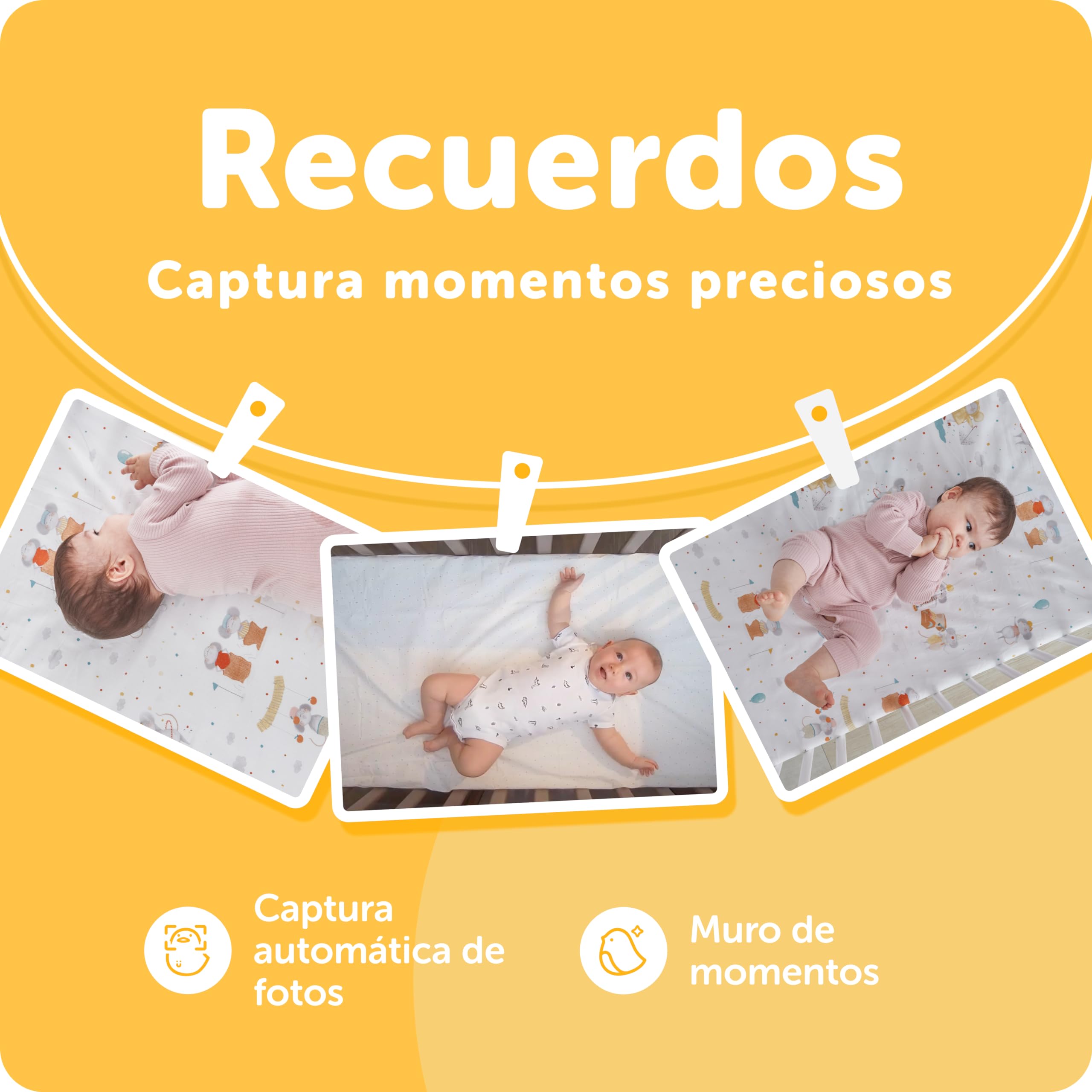 Cubo Ai Plus Monitor Inteligente para bebé y Juego de 3 Soportes | Cámara de visión Nocturna HD con alertas de Seguridad para bebés con IA | Compatible con iOS, Android y Smart Home