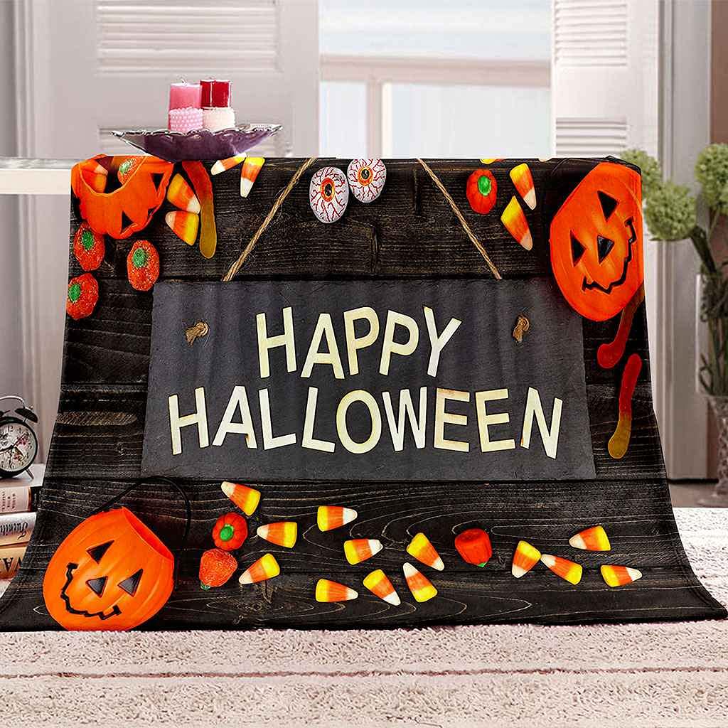 Couverture Halloween en flanelle 150x200cm, l'idée cadeau automne idéale