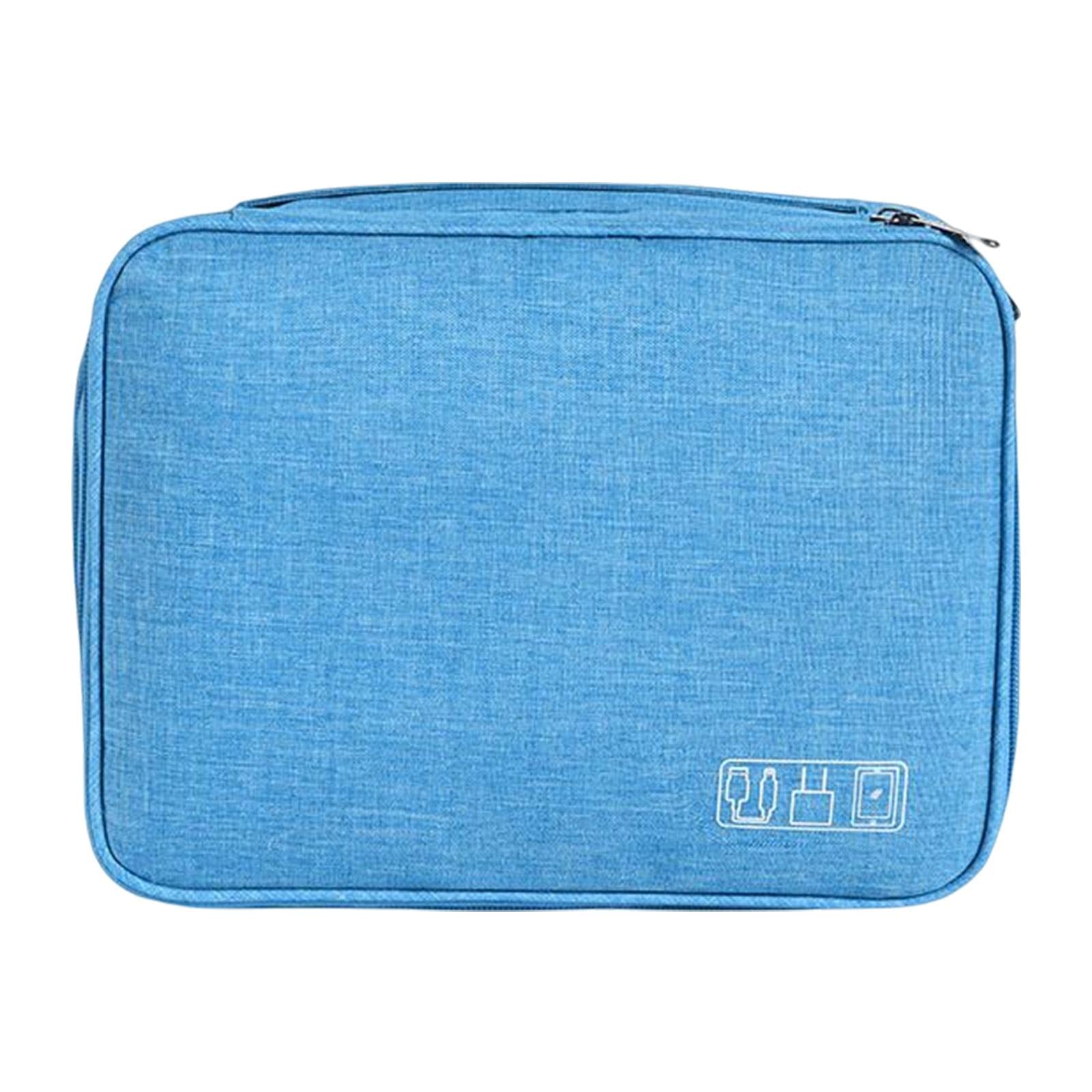 UJEAVETTE® Electronic Organizer Shockproof Waterproof for Power Bank Earphone Blue-image-7