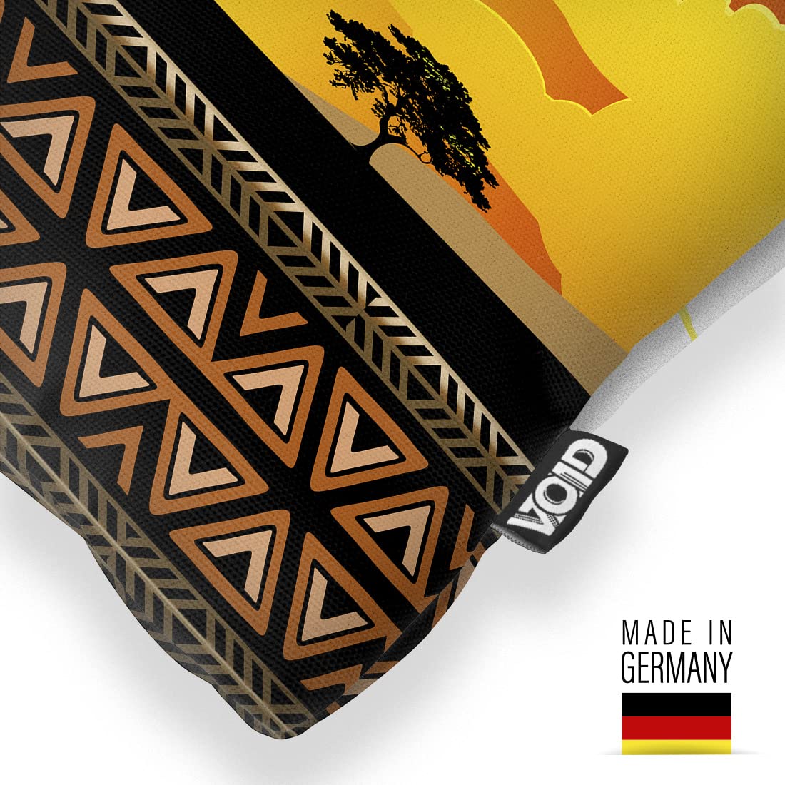 VOID Afrika Elefanten Giraffen Kissenbezug Kissenhülle Sofakissen Kissen Deko Outdoor-Kissen Dekokissen, Kissen Größe:50 x 50 cm