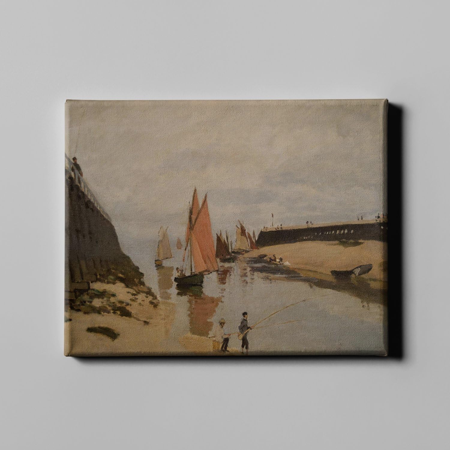 Lienzo de Monet El puerto de Trouville para decorar tu salón 5