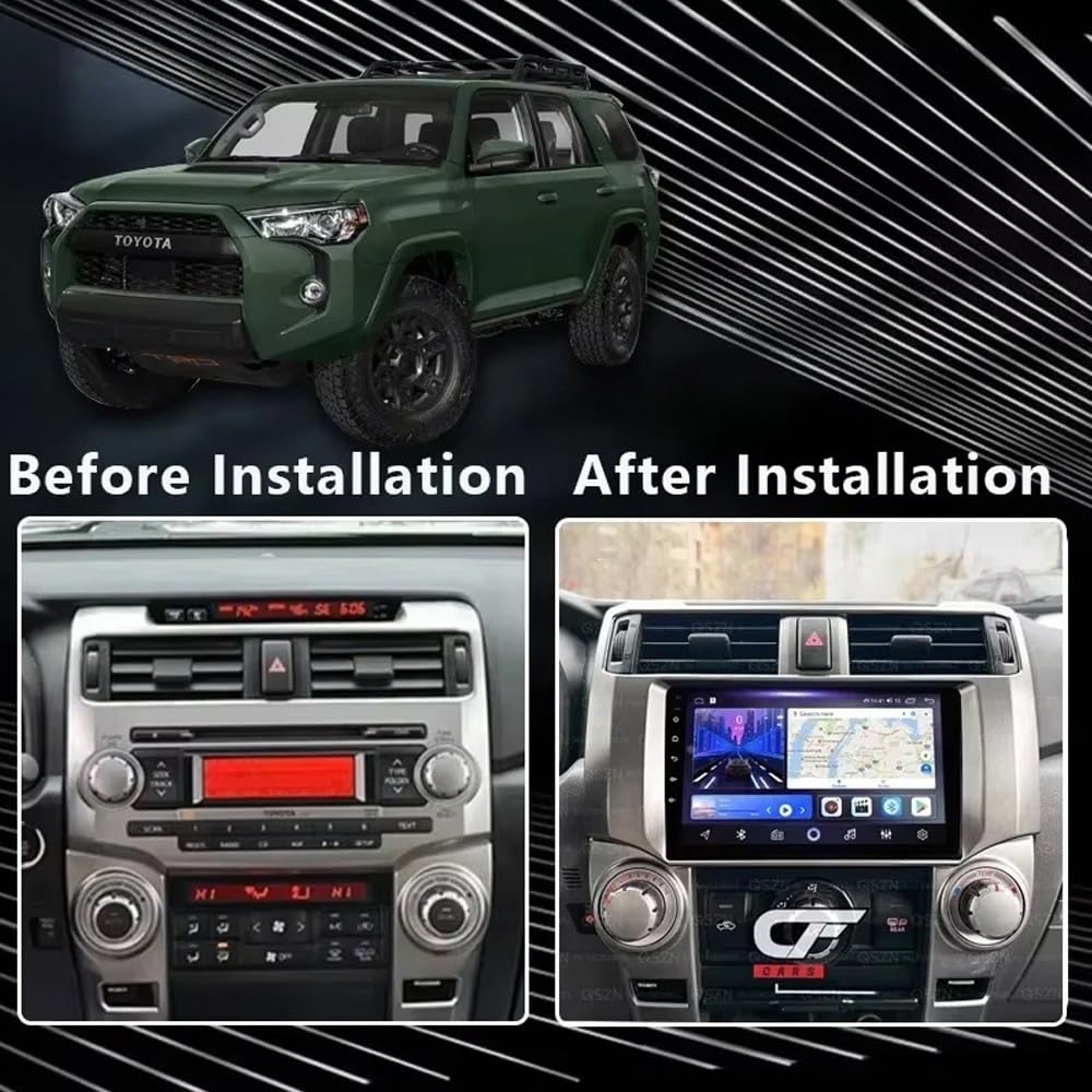 Autoradio Wireless per Toyota 4 Runner 2009-2019 9 Pollici Android 15 Schermo Lettore Multimediale Mirror Link Controllo Del Volante Per, 8 Core 4G+64G