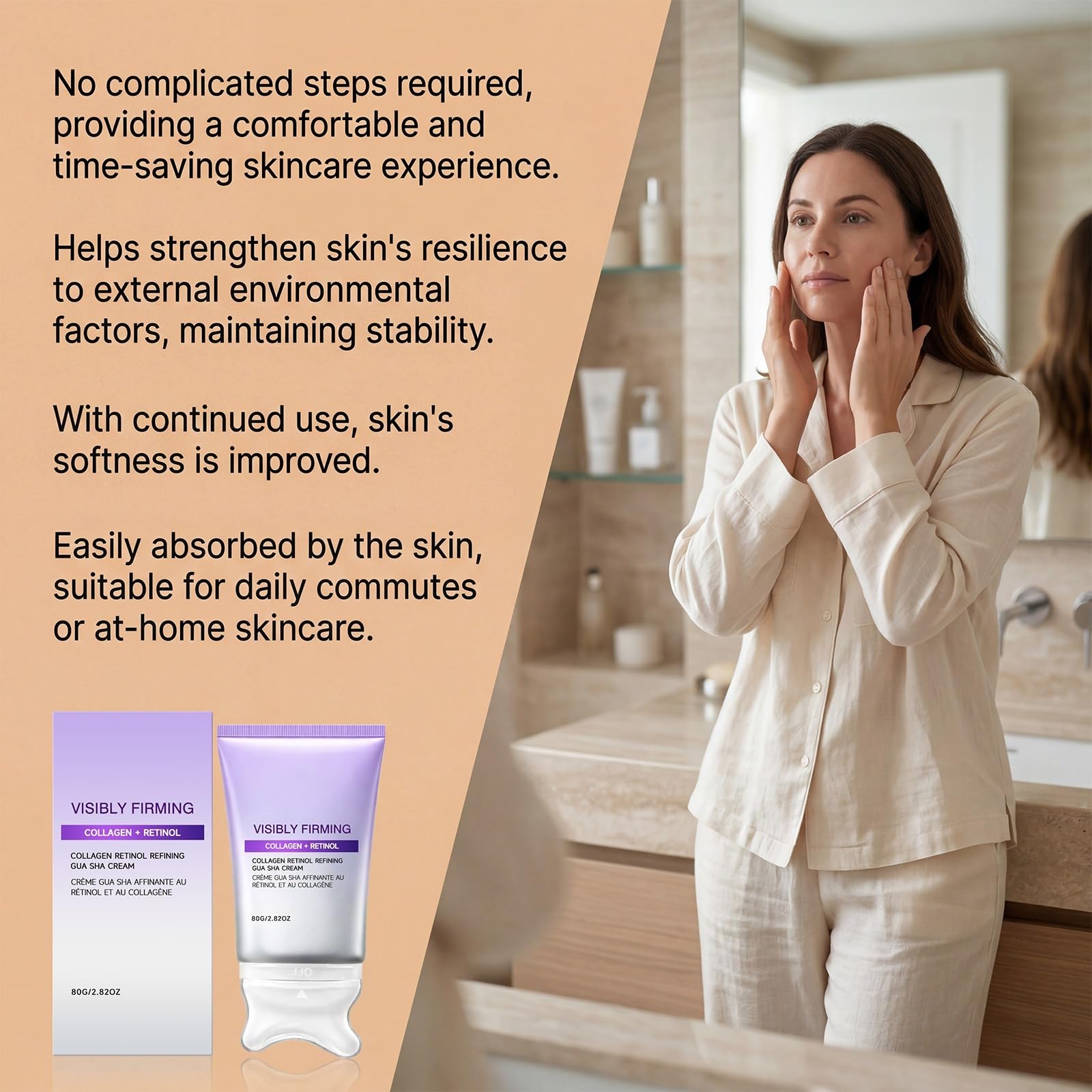 Crema Gua Sha raffinante con collagene e retinolo