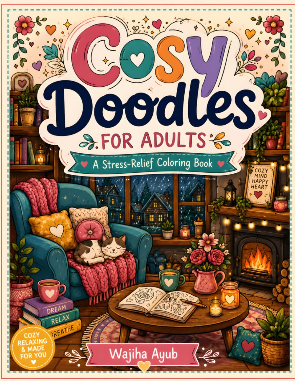 Cozy Doodles for Adults: A Stress-Relief Coloring Book