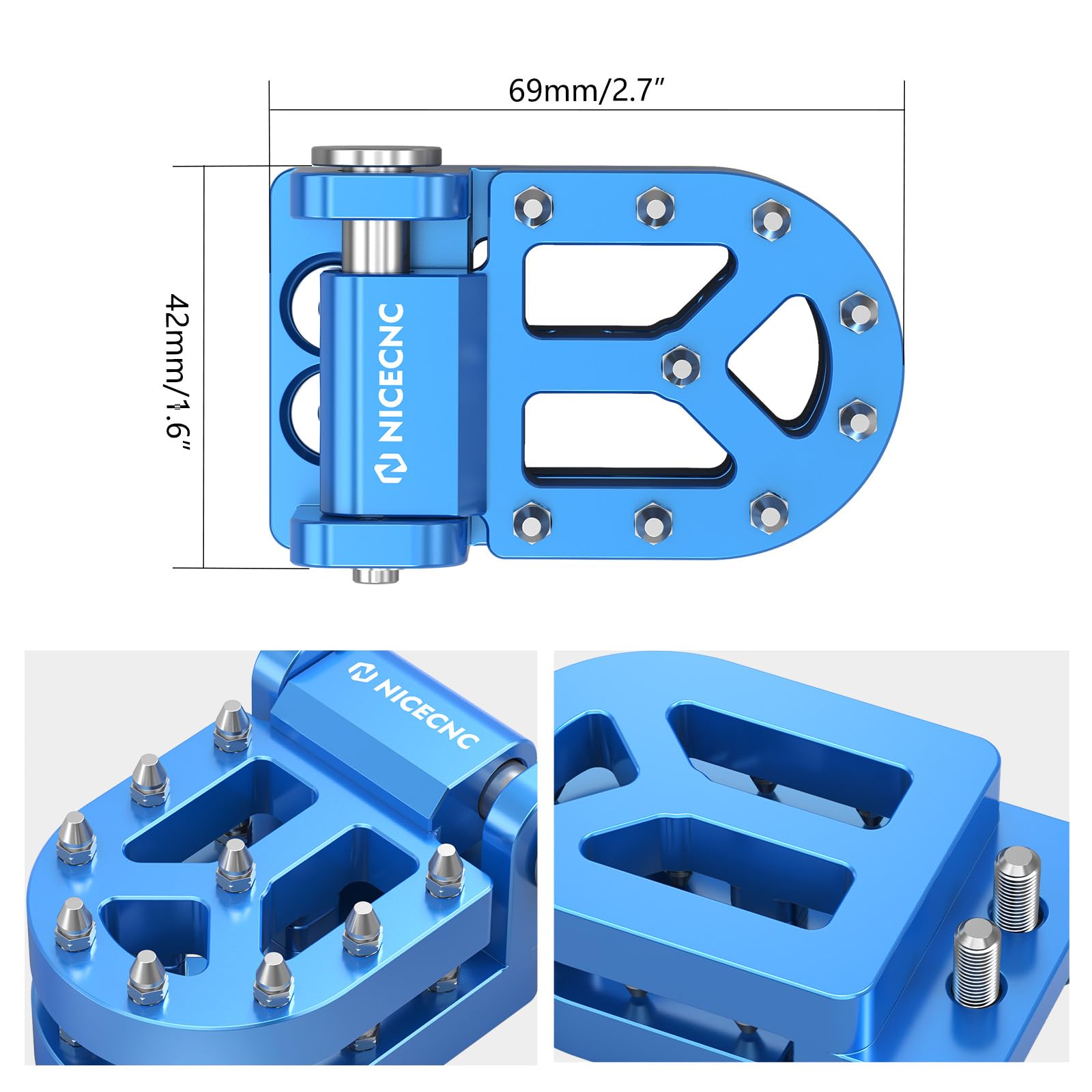 NICECNC Doppia leva freno posteriore piastra passo compatibile con Husqvarna Norden 901 2022-2025, Norden 901 Expedition 2023-2025, compatibile con KTM 250 390 Adventure 2020-2025, blu