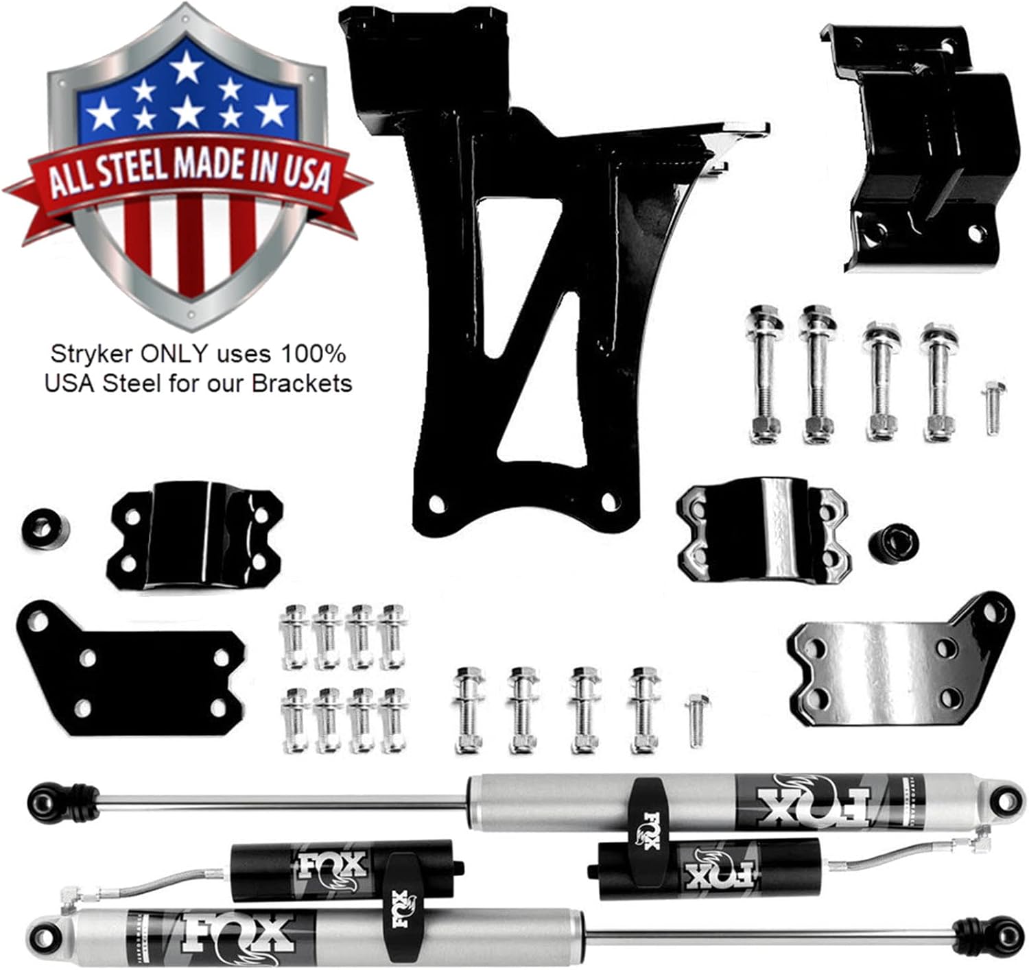 Dual Steering Stabilizer Kit w/FOX 2.0 Reservoir Cylinders