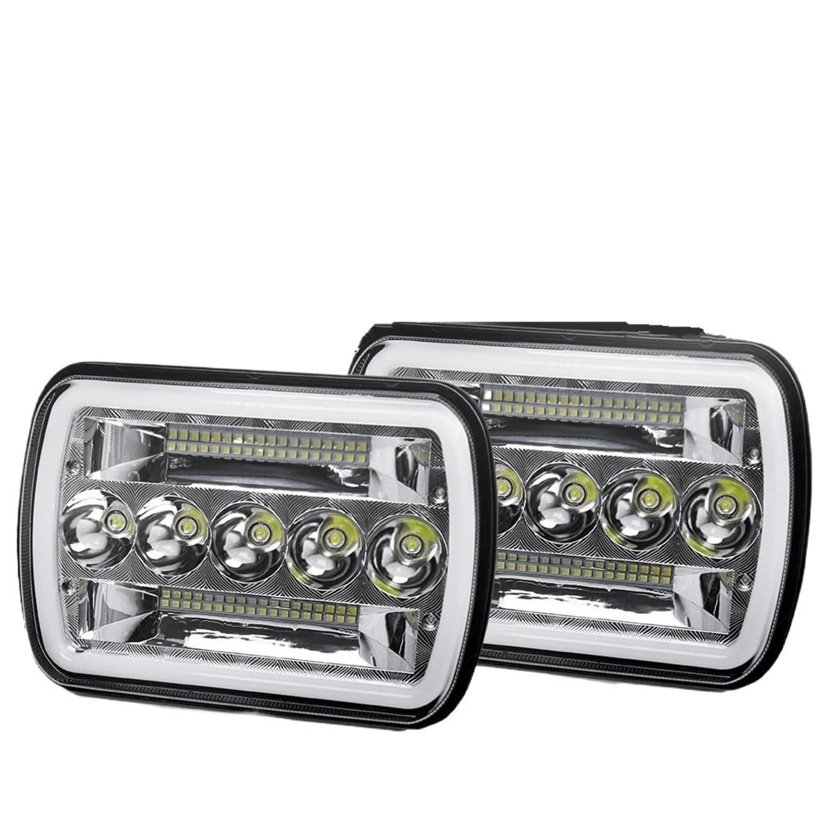 5x7 /7x6 cali reflektor samochodowy Led kwadratowy montaż reflektora wodoodporny 400W 80000lm do samochodu ciężarowego motocykl