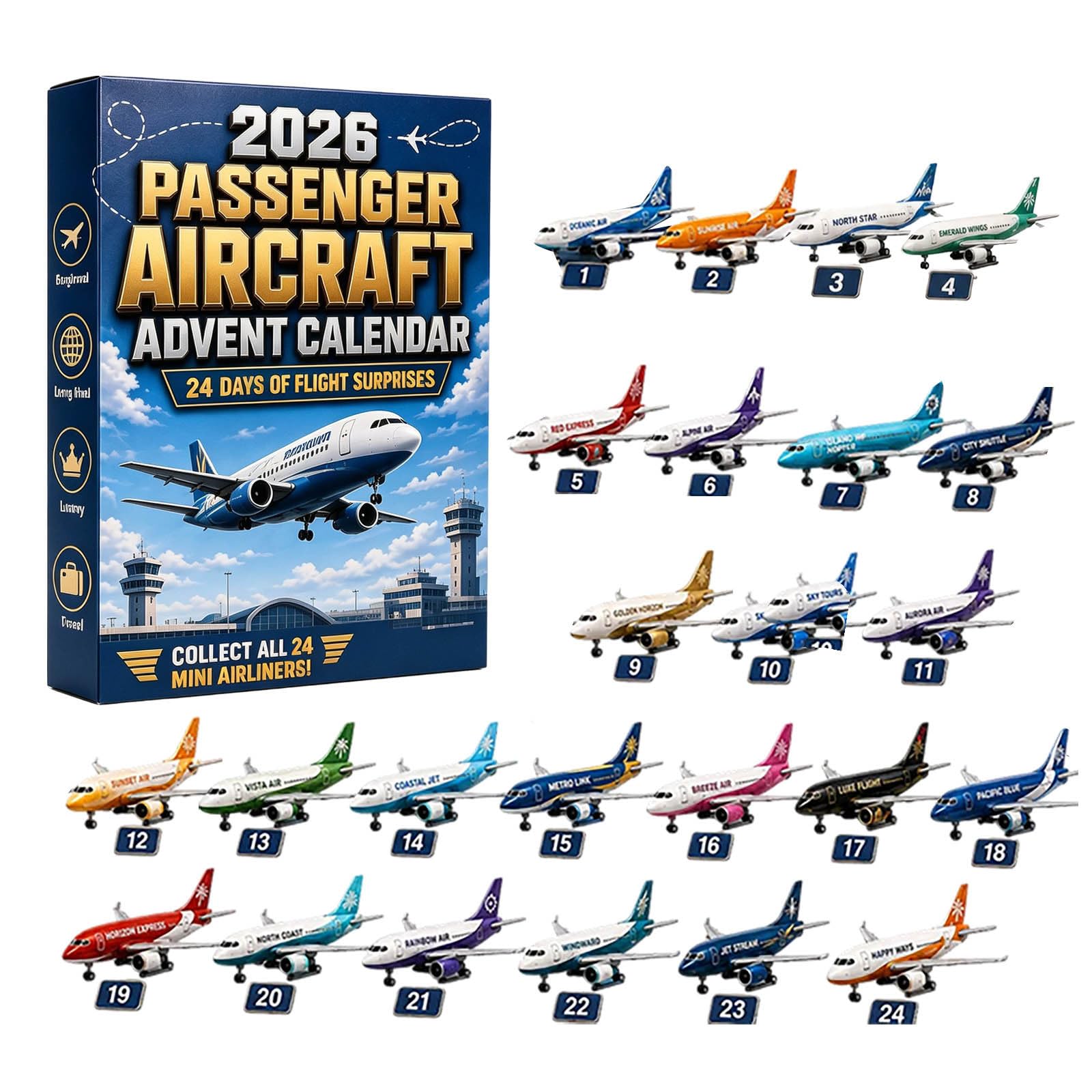 2D Passenger Advent Calendar 2026, 24 Days Christmas Countdown