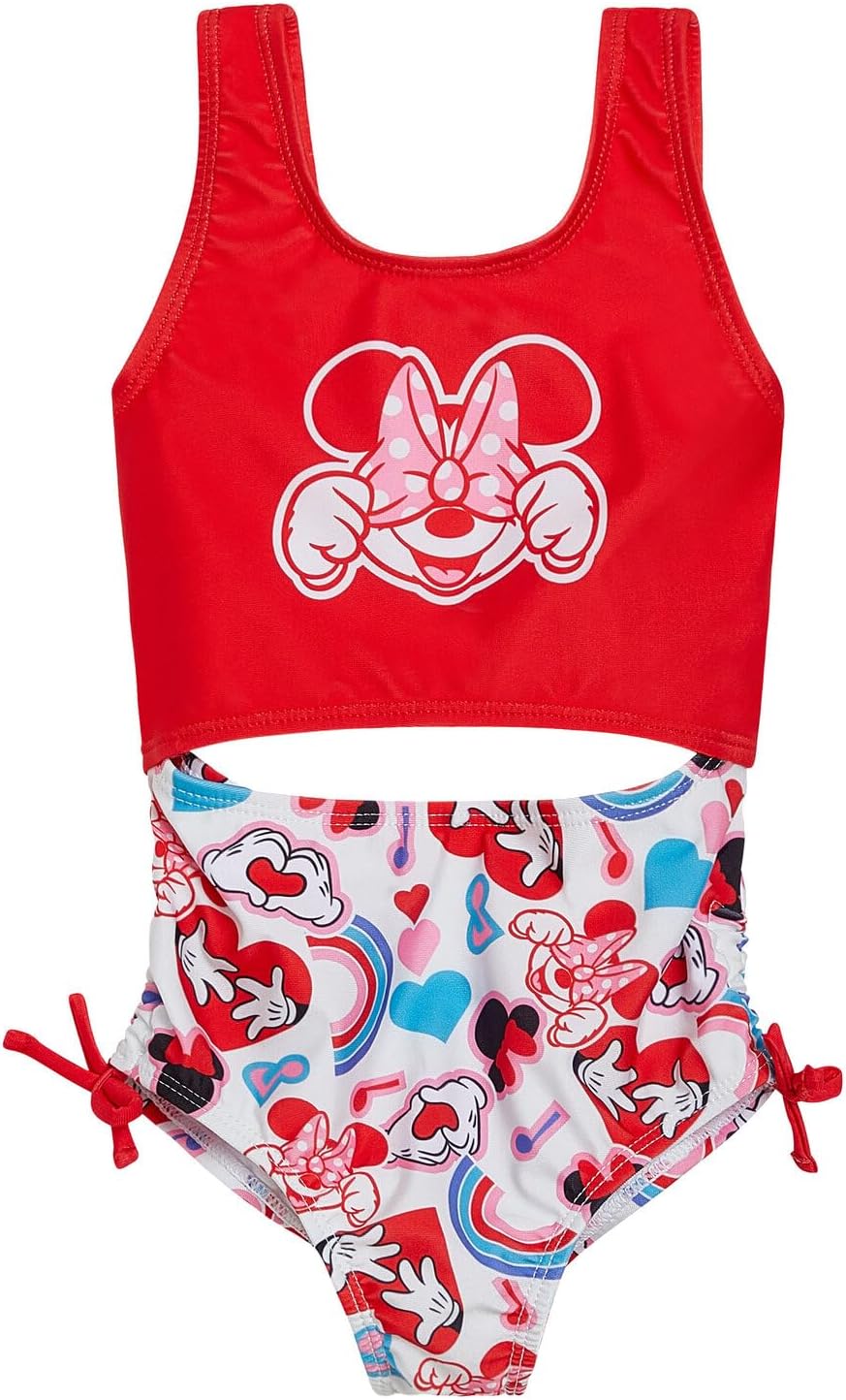 Disney Minnie Mouse UPF 50+ One Piece Bathing Suit Infant to Big Kid Sizes (12 Months - 14-16)