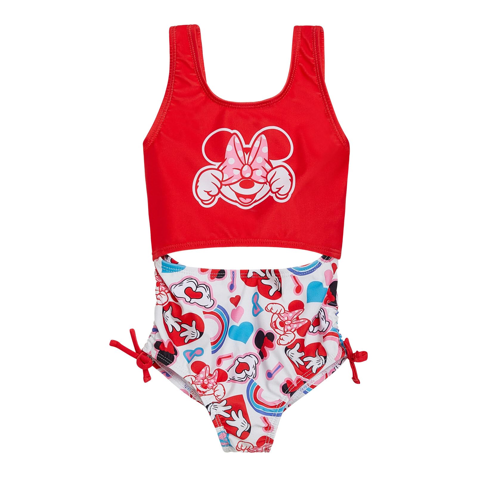 Disney Minnie Mouse - Traje de baño de una pieza sin mangas para niña