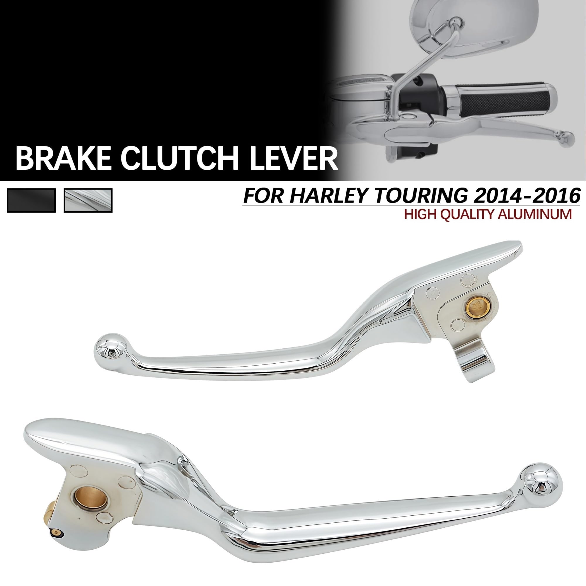 Zestaw linki sprzęgła motocykl Pasuje do Harley Touring Road King przemieszczanie się po ulicy Road Glide Electra 2014-2016 motocyklowe dźwignie hamulcowe i sprzęgła(Silver)