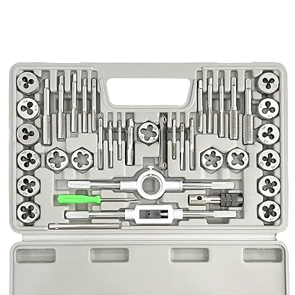 Sutekus 40-Piece Master Tap and Die Set Metric Size M3 to M12 Coarse and Fine Threads Rethreading Tool Kit with Complete Accessories and Storage Case