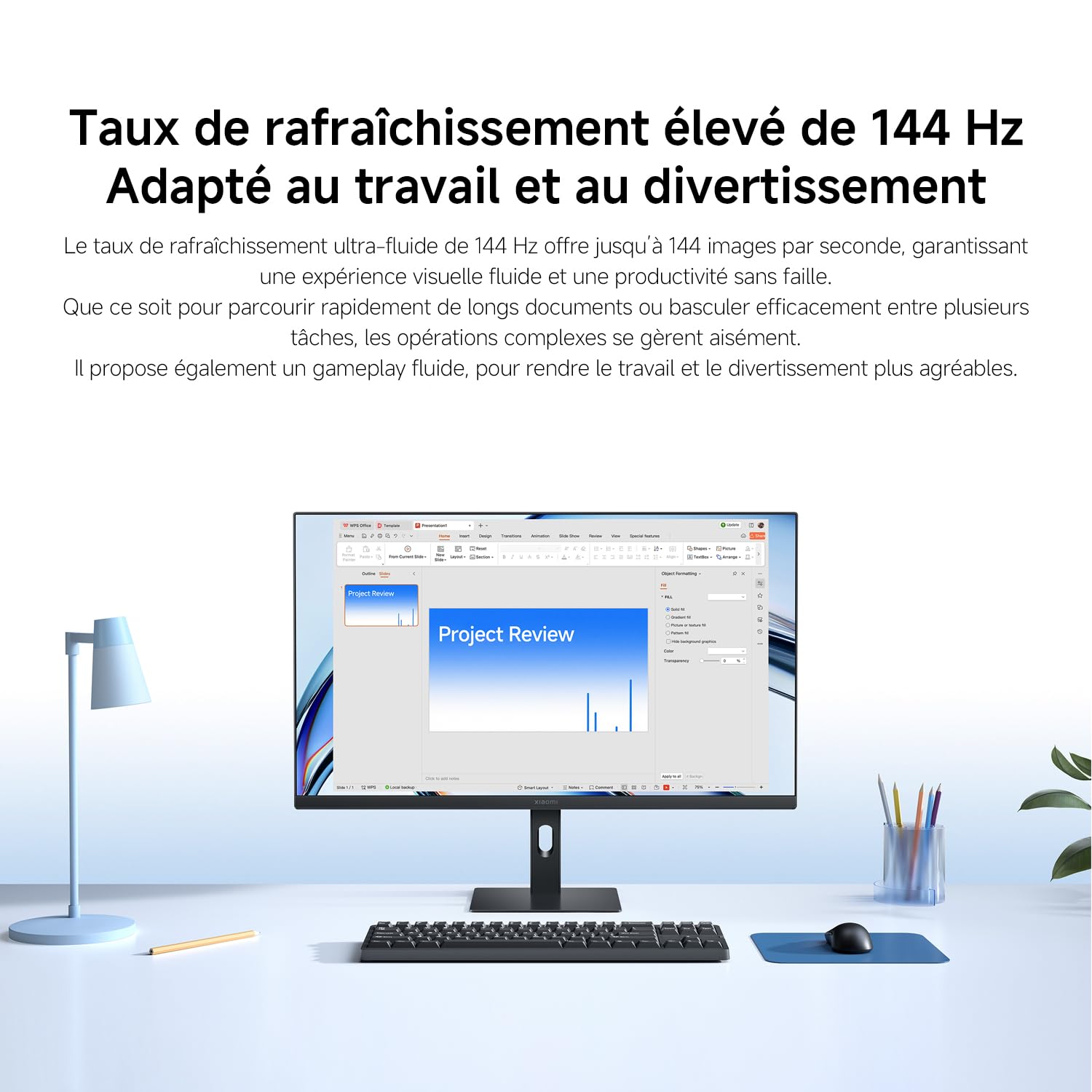 XIAOMI Gaming Moniteur 27 Pouces, 144Hz, FHD, FreeSync, IPS, P27FDA-RAGL