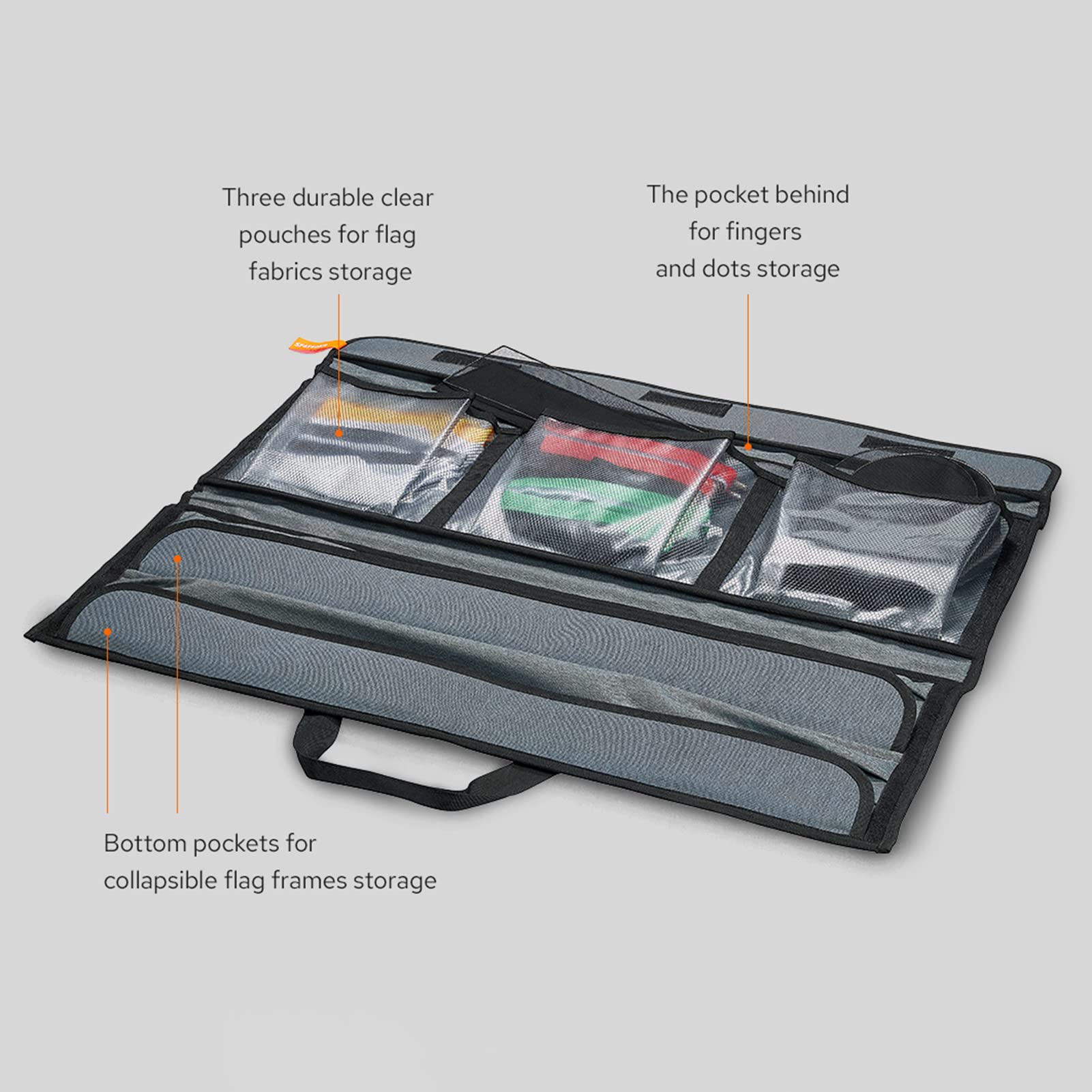 Godox SF6090 Faltbares Scrim-Flaggen-Kit mit 5 Flaggen 60 * 90 cm / 24 * 36 Zoll zum Formen, Blockieren, Diffusieren, Vielseitiges, tragbares Fotografie-Licht-Modifikations-Kit mit Tragetasche