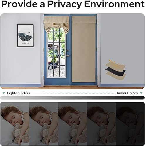 Miniatura 7 de HOMEIDEAS - Cortinas de puerta francesas (2 unidades)