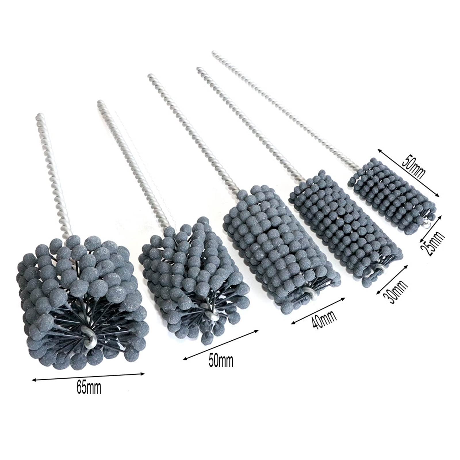 Boule Abrasive Brosse d'ébavurage tête de meulage Tuyau Brosse de Polissage Brosse Tube 1PC (Size : 25mm)