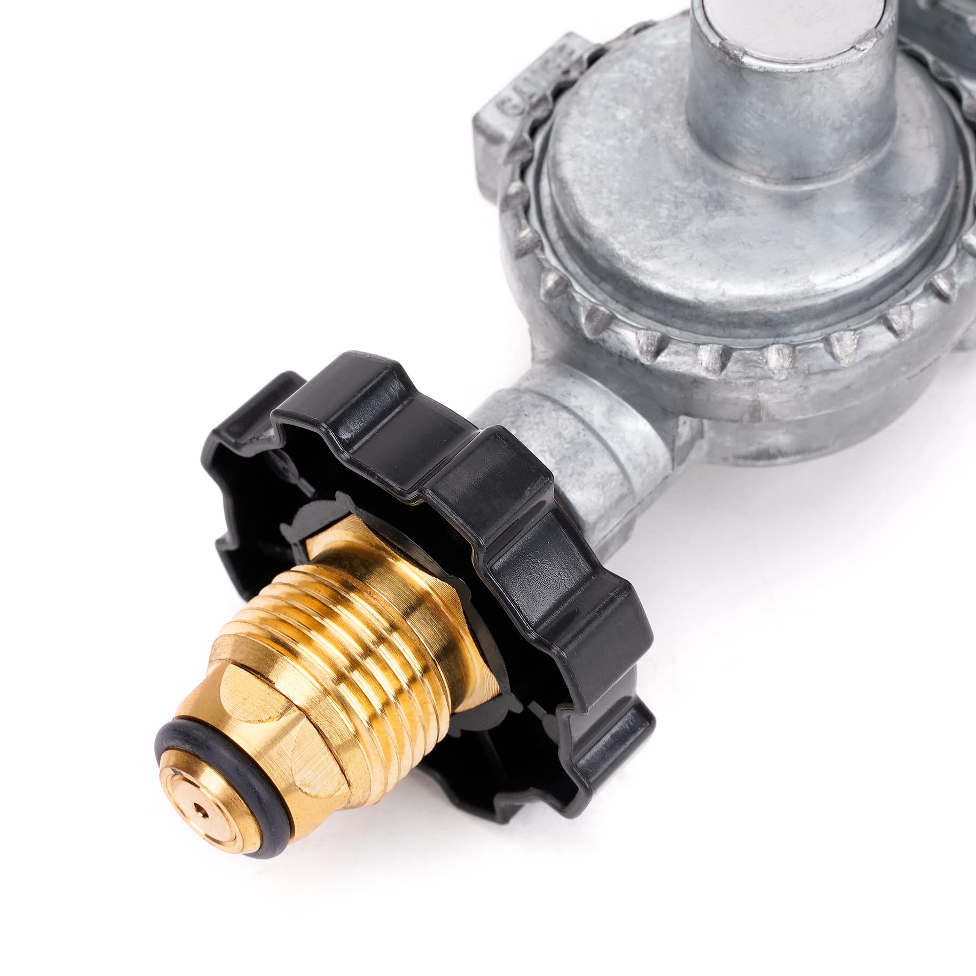 Stanbroil Poziomy dwustopniowy regulator propanu z żeńskim NPT 3/20.3 cm i POL do kampera, furgonetki, przyczep, kamperów