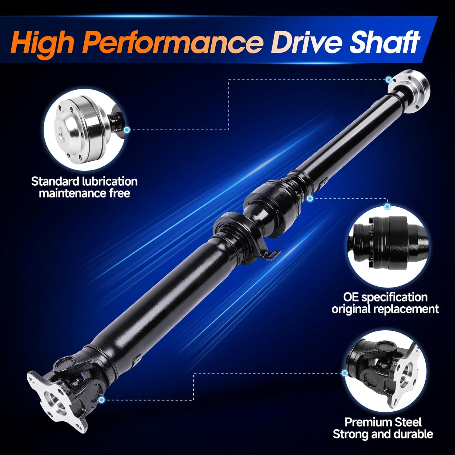 Rear Drive Shaft Prop DriveShaft Assembly Fit for Ford Mustang 2005-2010 4.6L,RWD, Replace# 9R3Z4R602AA, 5R3Z3B413AA
