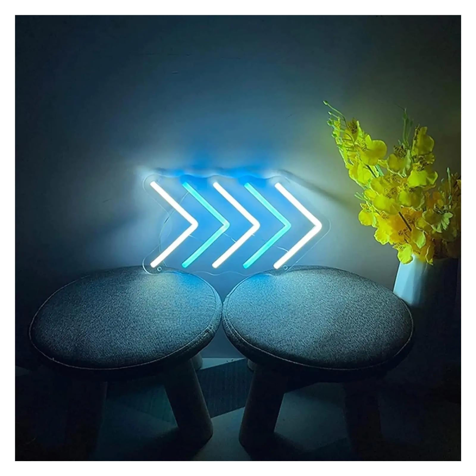 Luces Art Decoration Christmas Panel Acrílico Luminoso De Luz De Modelado De Neón Con Forma De Flecha, Decorativo Para Tienda, Baño, Entrada, Letrero Colgante, Alimentado Por USB