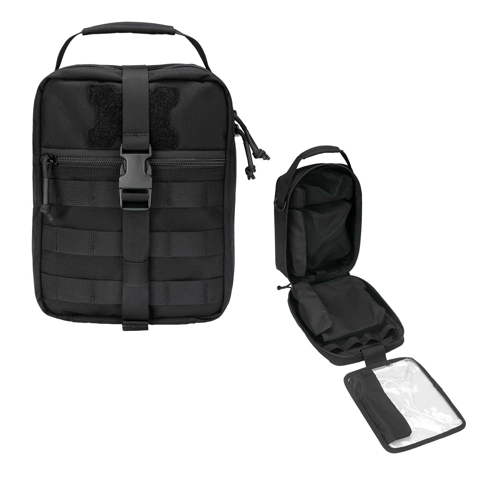 EXCELLENT ELITE SPANKER Rip Away Tactical Medical Bag First Aid IFAK Pouch Utility EMT Pouch for Camping, Hunting, Family and Outdoor Activities（BLK）