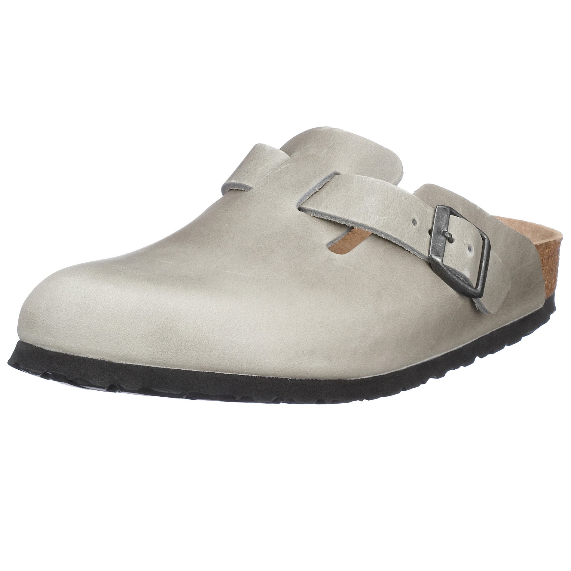 Birkenstock Men's Boston Antique Grey Leather Clogs 46 N EU