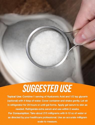 Miniatura 4 de BulkSupplements, puro ácido hialurónico (Na Hyaluronate) en polvo, 1