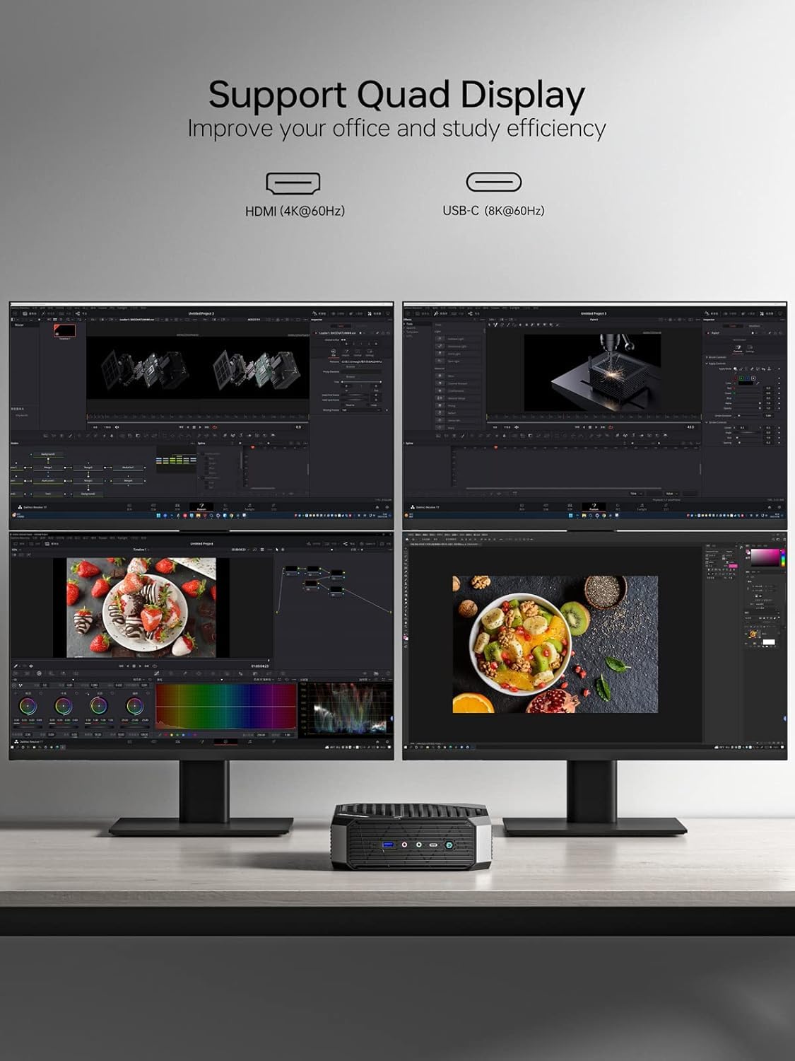 MINISFORUM Neptune Series HX99G Mini PC, AMD Ryzen 9 6900HX 8