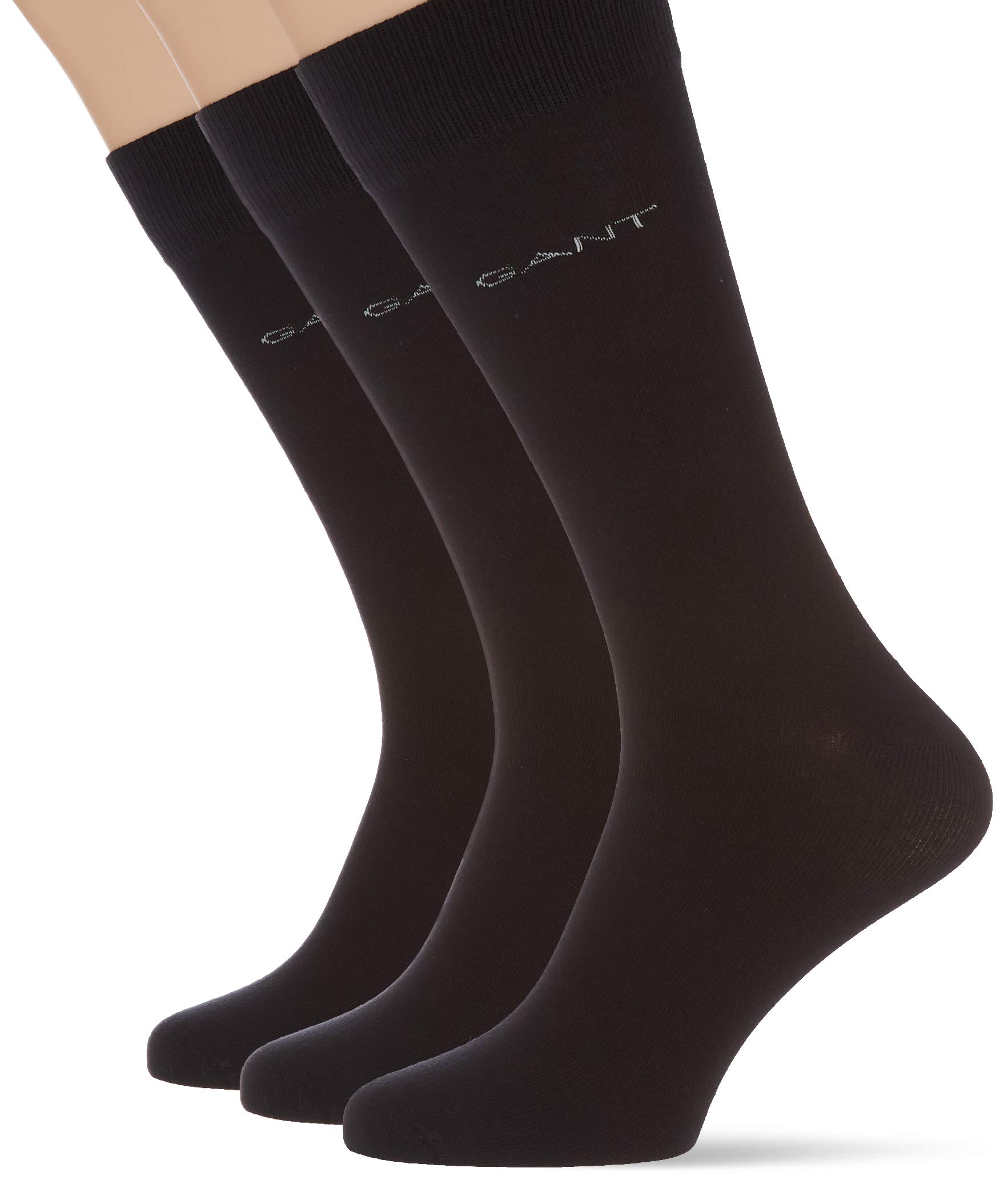 GANT Men's SOFT COTTON SOCKS 3-PACK Socks, Black, Standard