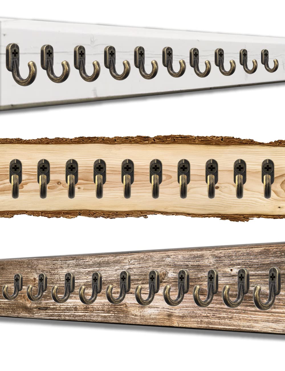 Fuxxer 20 Mini Ganci In Ferro Bronzo - Per Foto, Decorazioni E Cucina - Con Viti Incluse - Foto 10