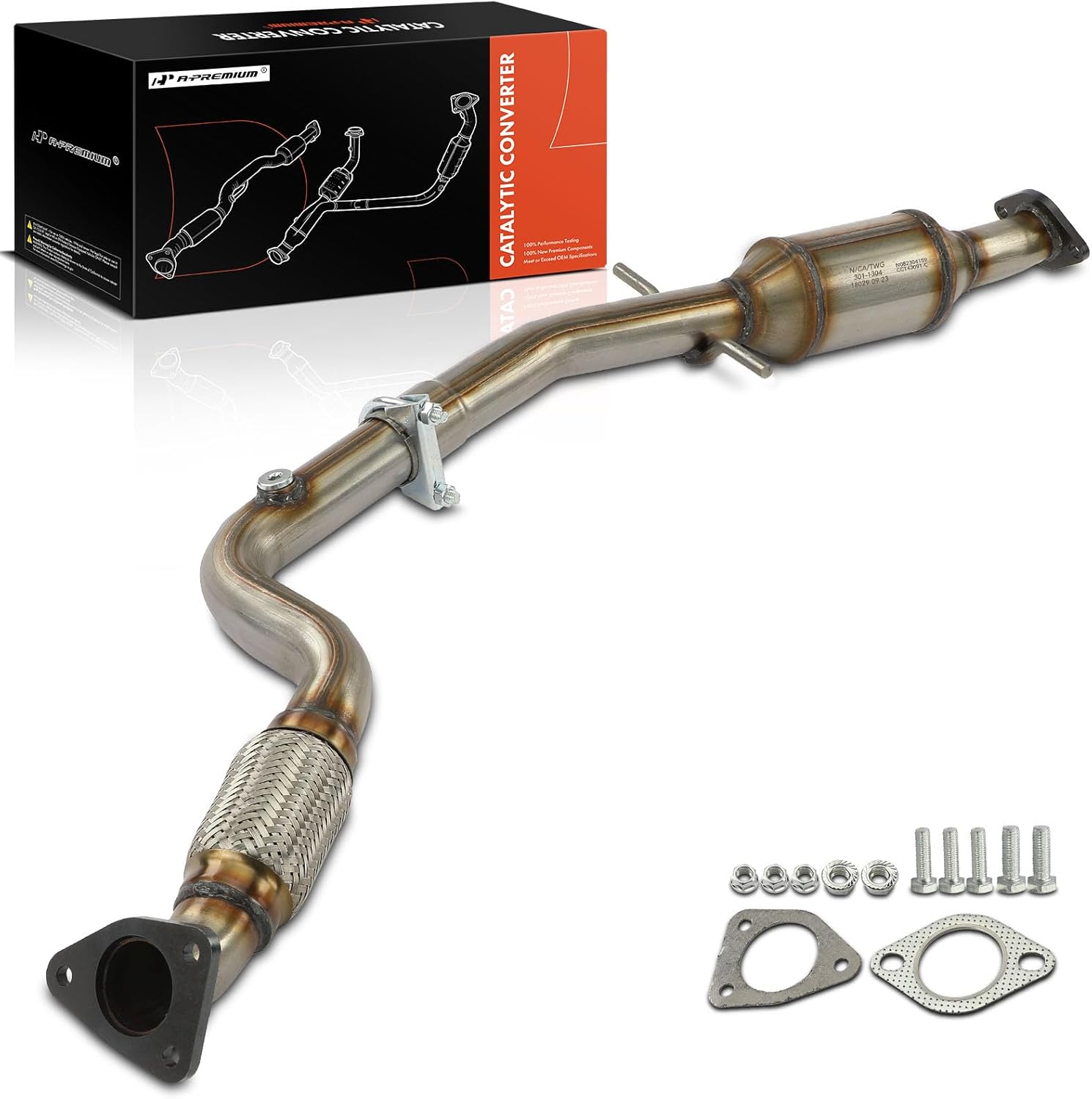 A-Premium Rear Catalytic Converter Kit Direct-Fit Compatible with Chevrolet Cruze 2011-2015, Cruze Limited 2016, 1.4L, EPA Compliant