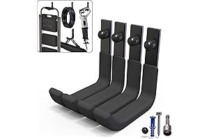 Garage Storage Hooks: 4-Pack Wall Mount Steel Hooks for Heavy Duty Shed...