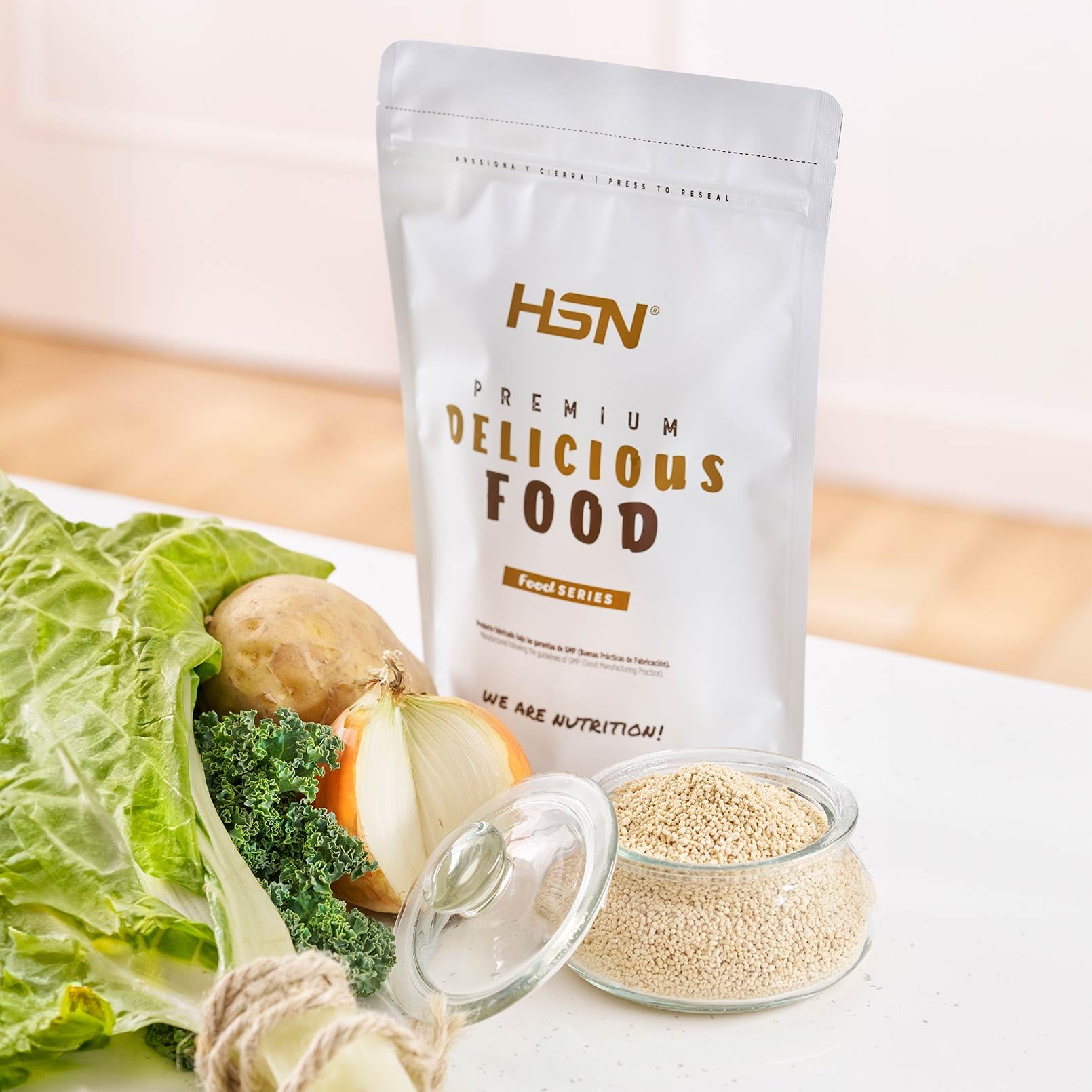 Lecitina de Soja Granulada HSN 500 g 50 Tomas Non-GMO Sin Gluten Apto Vegano