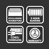 Vista 6 de BaBylissPRO Barberology - Afeitadora eléctrica de doble hoja FXX3SB FX3 profesional de alta velocidad