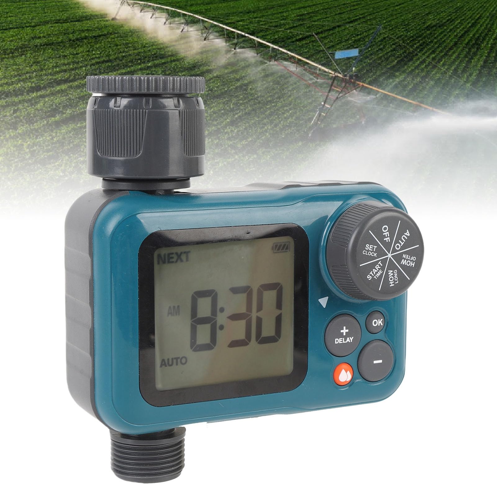 Timer digitale per irrigazione, 35 litri al minuto, ritardo pioggia, irrigazione automatica