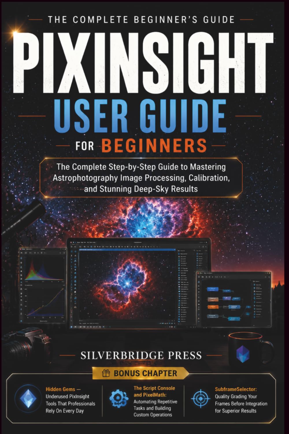 PIXINSIGHT USER GUIDE FOR BEGINNERS: The Complete Step-by-Step Guide to Mastering Astrophotography Image Processing, Calibration, and Stunning Deep-Sky Results