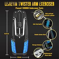 LEJIEYIN Állítható Power Twister 10-200 kg - Hidraulikus Mellizom Edző Eszköz Felsőtest Erősítéshez - Kék Fitness Edzőgép Otthoni Edzéshez 6