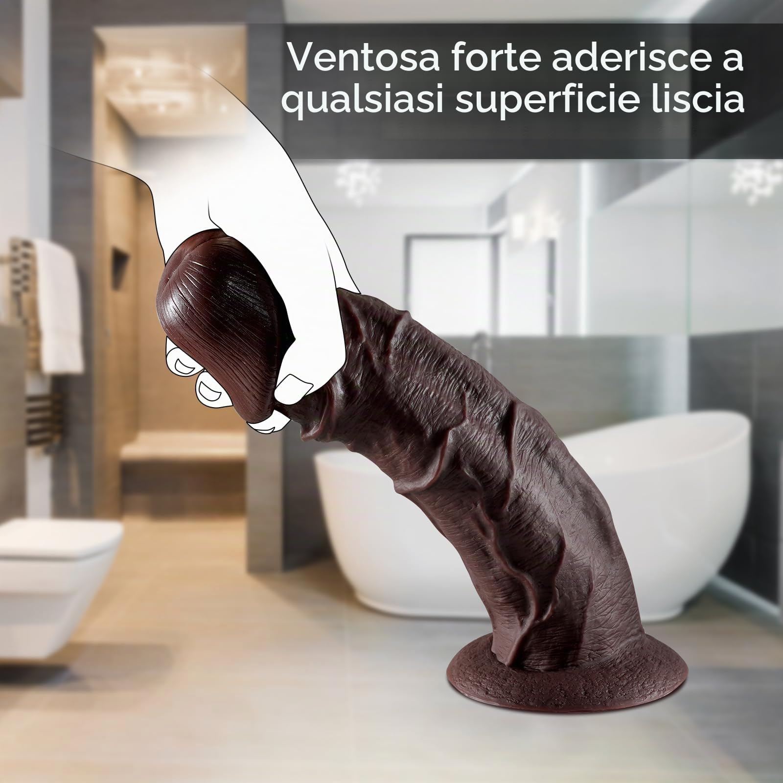Dildo realistico, dildo in silicone da 23 cm, con forte ventosa per sesso anale con punto G, giocattoli sessuali per donne e coppie