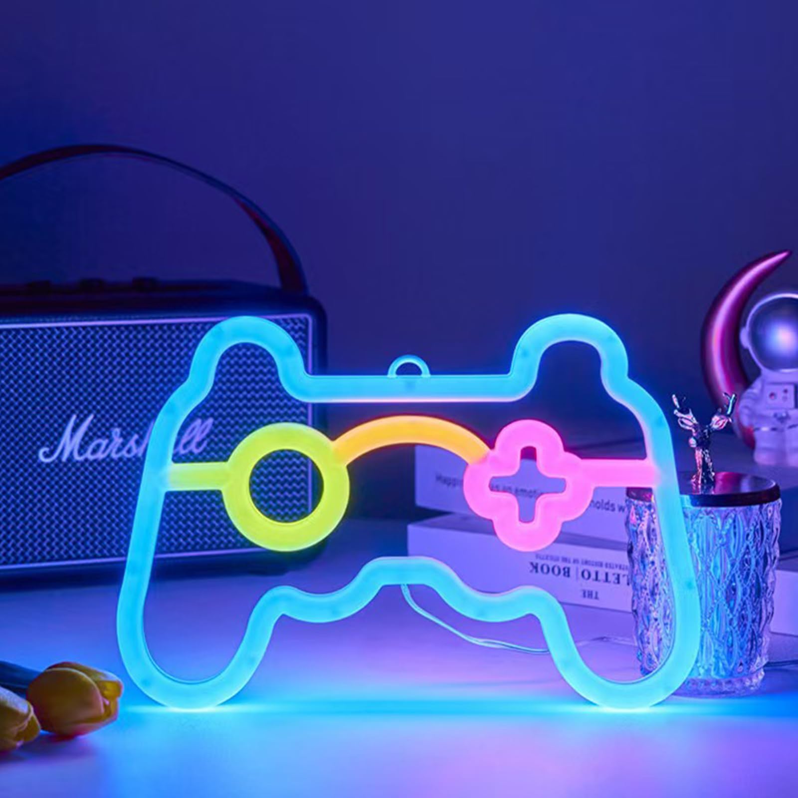 Gpurplebud Game Neon Sign, Gaming Led Room Wall lights,Gaming Neon Lights for Bedroom Boys,Gamer Gifts Lamp,Valentines Gift